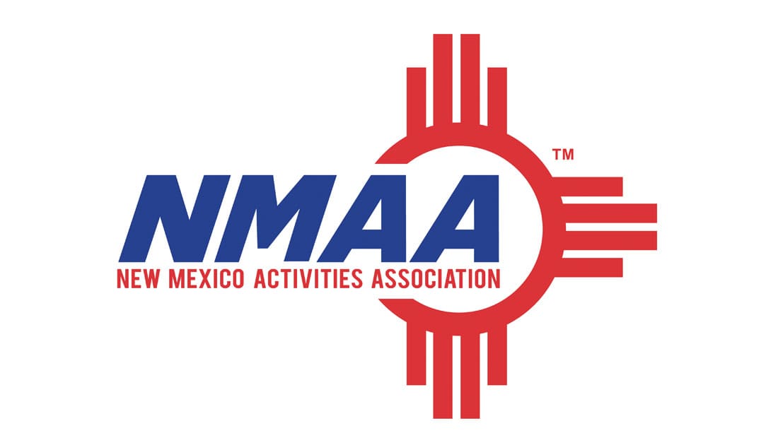 A red and blue logo for the mexican activities association.